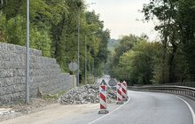 Фото 4: Уже на 85% облаштовано підпірну стінку на межі Львова і Винник