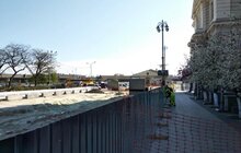 Фото 2: Реконструкція пл. Двірцевої: 70% інженерних мереж вже замінені