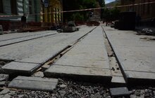Фото 6: До кінця червня для проїзду планують відкрити ділянку вул. Франка вздовж трамвайного маршруту №4 до вул. Стрийської