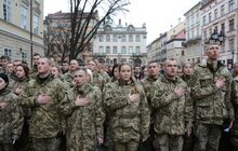 Фото 11: Сьогодні на площі Ринок у Львові спільно заспівали Гімн України