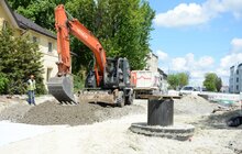 Фото 26: Ремонт вул. Б. Хмельницького: на ділянці від вул. Липинського до вул. Кукурудзяної вже нанесено два шари асфальту