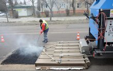 Фото 13: На дорогах Львова ліквідовують аварійну ямковість з допомогою чеської машини SILKOT Blue