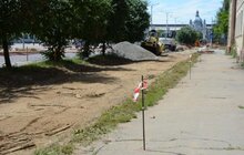 Фото 2: На вул. Чернівецькій розпочинають встановлювати плити під трамвайні рейки