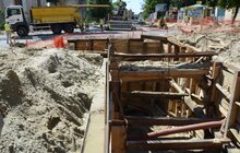 Фото 11: На перехресті вул. Личаківська-Мечникова розпочали встановлювати трамвайні плити