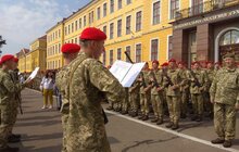 Фото 7: Сьогодні на плацу Національної академії сухопутних військ імені гетьмана Петра Сагайдачного Військову присягу на вірність українському народові склали близько 500 першокурсників