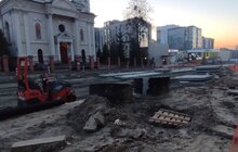 Фото 4: Ремонт вул. Шевченка: на останньому відрізку розпочато монтаж трамвайних плит і колії