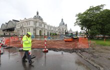 Фото 36: Триває завершальний етап реконструкції пл. Двірцевої: облаштовують сквер та фонтан
