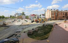 Фото 21: Облаштування квазікільця на вул. Шевченка: переключення водопроводів, асфальтування, стелення бруківки