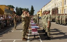 Фото 29: Урочистий ритуал складання Військової присяги студентами цивільних вищих навчальних закладів, які навчалися за програмою підготовки офіцерів запасу 