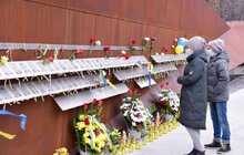 Фото 1: У Львові з нагоди Дня Гідності та Свободи організували мистецьку акцію