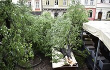 Фото 1: Аварійні бригади оперативно ліквідовують наслідки негоди в місті