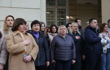 Фото 9: Сотні містян у центрі Львова урочисто заспівали Гімн України (фото/відео)