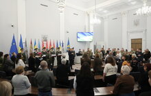 Фото 6: У Львові до Дня Захисників і Захисниць посмертно нагородили «Почесним знаком святого Юрія» 30 військових, які боронили Україну від ворога (фото)