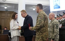 Фото 8: У Львові до Дня Захисників і Захисниць посмертно нагородили «Почесним знаком святого Юрія» 30 військових, які боронили Україну від ворога (фото)