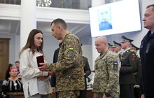 Фото 9: У Львові до Дня Захисників і Захисниць посмертно нагородили «Почесним знаком святого Юрія» 30 військових, які боронили Україну від ворога (фото)