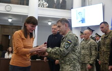 Фото 14: У Львові до Дня Захисників і Захисниць посмертно нагородили «Почесним знаком святого Юрія» 30 військових, які боронили Україну від ворога (фото)