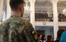 Фото 15: У мерії Львова 25 львів’ян посмертно нагородили «Почесним знаком Святого Юрія» за оборону Незалежності України (фото)