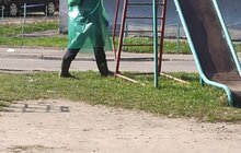 Фото 46: На території Львова проводять миття і дезінфекцію дитячих майданчиків
