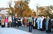 Фото 5: На Меморіалі Героїв Небесної Сотні у Львові співали стрілецькі та повстанські пісні