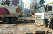 Фото 2: На вул. Шевченка триває демонтаж трамвайної колії і дорожнього покриття