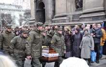 Фото 1: Львів попрощався з трьома військовими, які загинули в зоні АТО