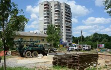 Фото 24: Роботи з прокладання каналізаційного колектора закритим методом.