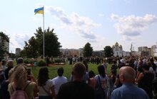 Фото 15: На Сихові з нагоди 30-річчя Незалежності України замайорів національний стяг