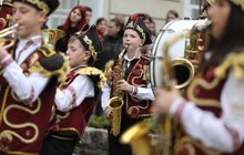 Фото 7: День вишиванки у Львові: на пл. Ринок виступив духовий оркестр «Львівські фанфари»