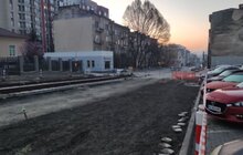 Фото 15: Ремонт вул. Шевченка: на останньому відрізку розпочато монтаж трамвайних плит і колії