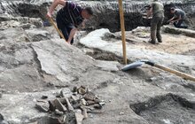 Фото 10: Під час розкопок території під фонтаном «Кульбаба» виявлено «мури»: наразі з’ясовують походження знахідки