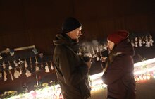 Фото 26: У Львові в пам’ять про Небесну Сотню у небо запустили світлові промені