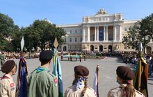 Фото 2: На площі перед пам’ятником Іванові Франкові у Львові відбулось урочисте відкриття Пластового року
