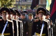 Фото 1: В День захисника України першокурсники ліцею ім. Героїв Крут присягнули на вірність Україні