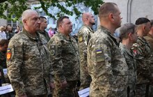 Фото 7: У Львові 30 захисників посмертно нагородили «Почесним знаком Святого Юрія» (фото/відео)