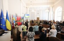 Фото 14: В День пам’яті полеглих воїнів у Львові 35 захисників посмертно нагородили «Почесним знаком Святого Юрія» (фото/​відео)