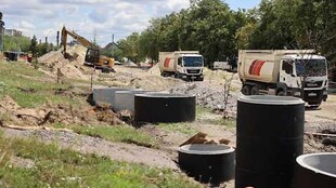 На вул. Гетьмана Івана Мазепи тривають масштабні роботи по заміні всіх комунікацій
