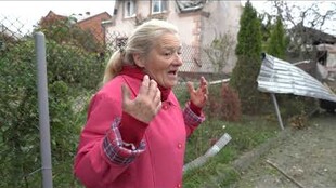 Наслідки руйнування будинків внаслідок обстрілу у Малехові поблизу Львова