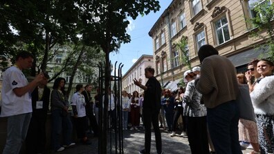Фото: Акредитація для журналістів на Lviv Urban Forum 2024