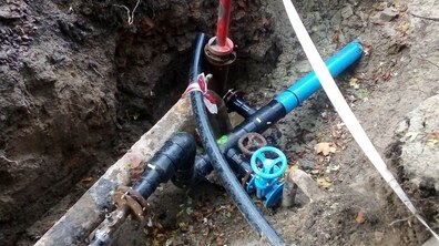 Фото: На вул. Сахарова «Львівводоканал» проводить заміну 170 м аварійного міжквартального трубопроводу