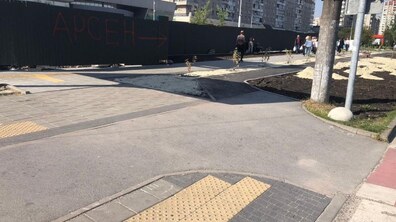 Фото: Велодоріжку на просп. Чорновола, яку почали облаштовувати підприємці, перероблять