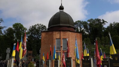 Місце поховання Євгена Петрушевича на Личаківському кладовищі. Фото: ЛОДА