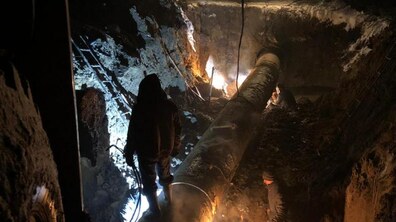 Фото: Працівники «Львівводоканалу» ліквідували аварію на магістральному водогоні у с. Лисиничі