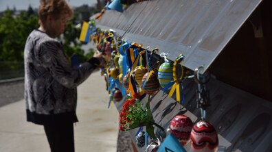 Фото: Меморіал пам’яті Героїв Небесної Cотні прикрасили писанками