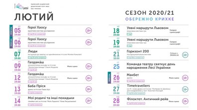 Фото: Театр Лесі покаже у лютому дві прем'єри