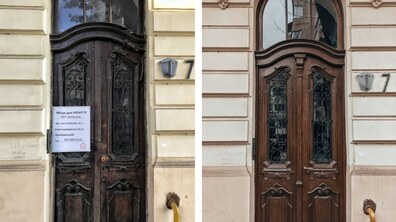 Фото: У Львові реставратори відновили історичну браму в кам’яниці кінця ХІХ століття