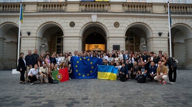 Фото: До Львова, Молодіжної столиці Європи 2025, приїхала португальська молодь