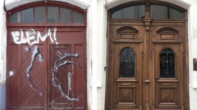 Фото: Ще 2 дерев’яні брами відновлено у співфінансуванні з мешканцями