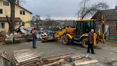 Фото: На території музею Шухевича в Білогорщі розпочали підготовчі роботи
