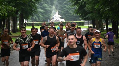 фото з забігу Анастасії Смольєнко для Львівської міської ради