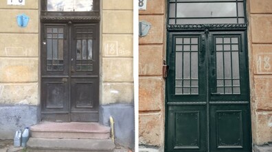 Фото: Відновили історичну металеву браму на вулиці Лісній